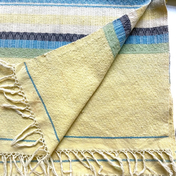 Vintage Mexico cotton tablecloth set , Southwest Aztec design - Picture 4 of 12